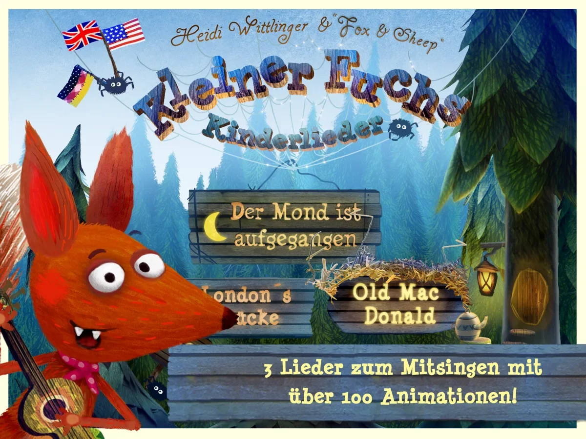 Kleiner Fuchs Kinderlieder – Einblick in die App 1