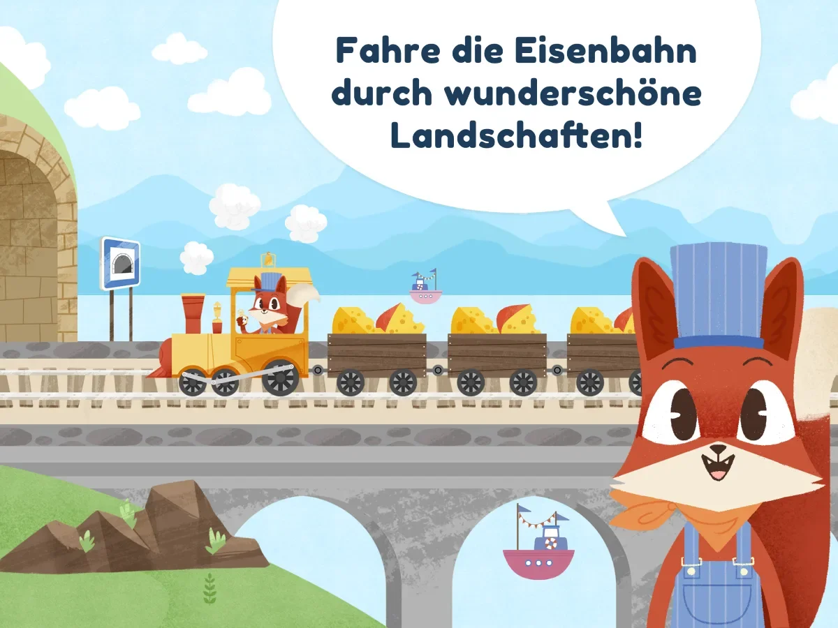 Kleiner Fuchs Eisenbahn – Einblick in die App 1