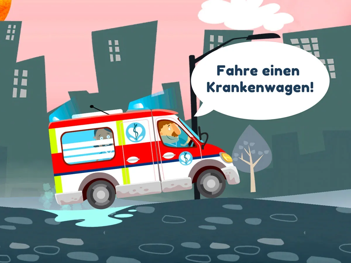 Kleines Krankenhaus Kinder App – Fahre den Krankenwagen