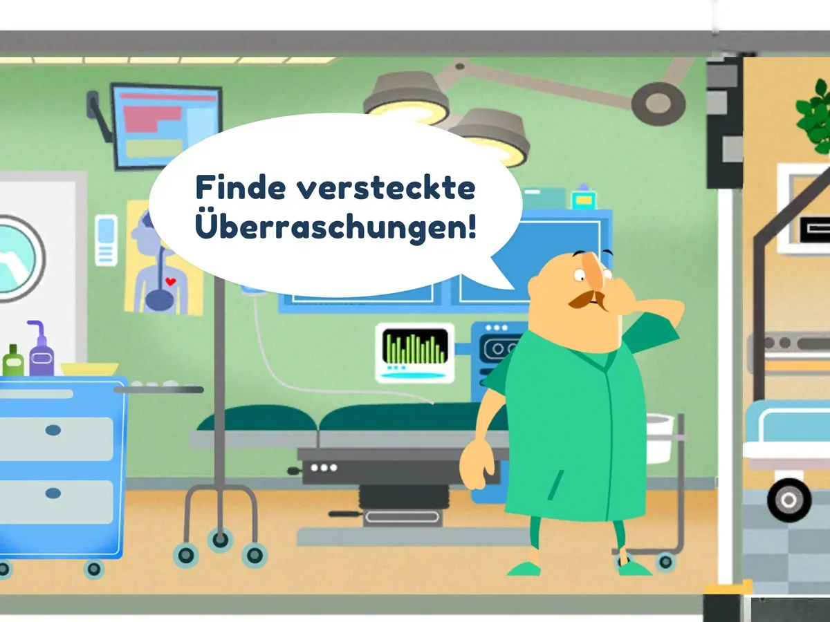 Kleines Krankenhaus Kinder App – Lustiges Suchspiel mit versteckten Überraschungen