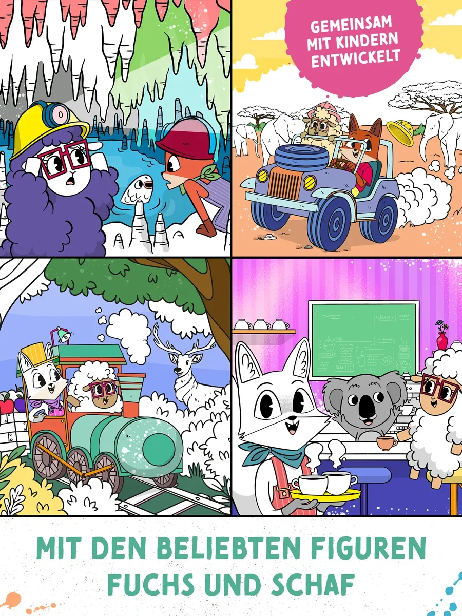Ausmalen mit Fuchs & Schaf – Kinder App Screenshot 05