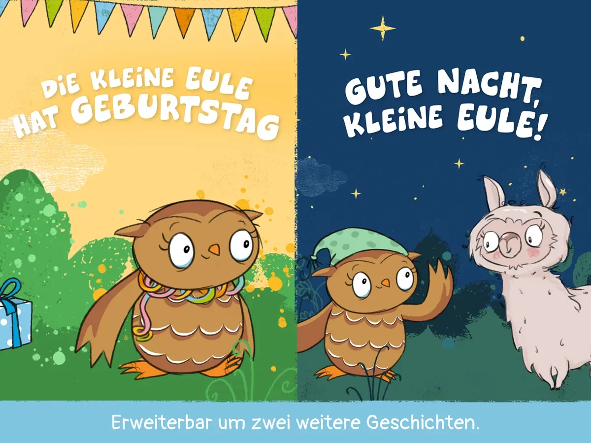 Kleine Eule App – Geburtstags und Gute Nacht Geschichte