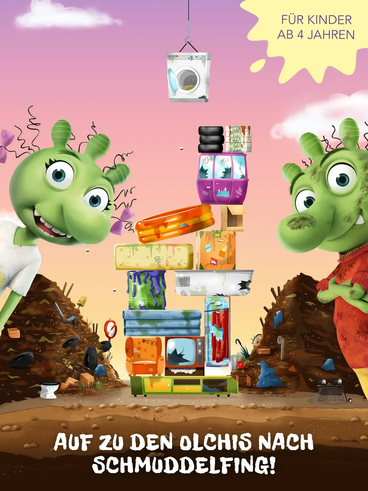 Die Olchis App für Kinder – Baue den höchsten Müll-Turm!