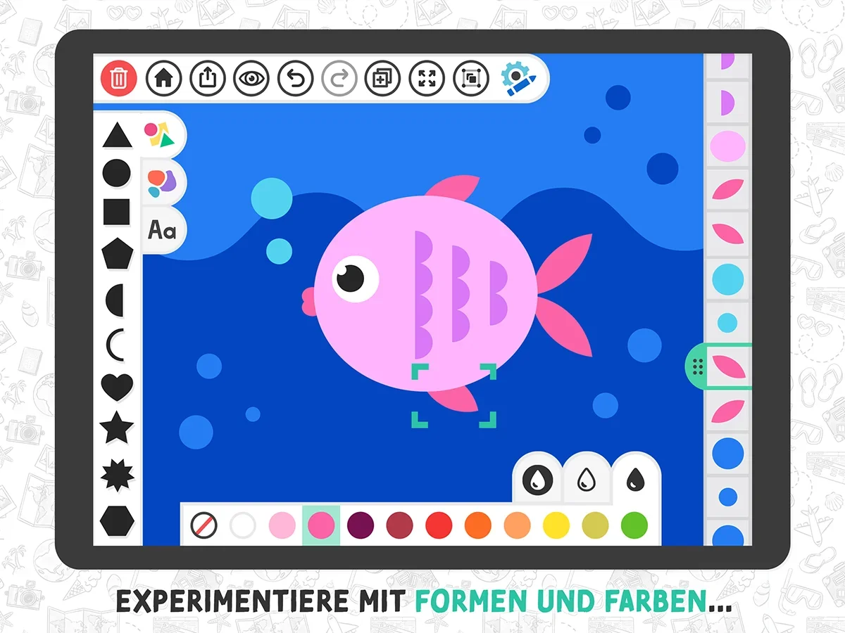 Art Adventure: mit geometrischen Formen ein eigenes Bild gestalten.