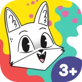 App-Symbol: Ausmalen mit Fuchs und Schaf