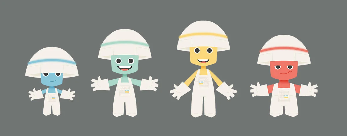 Farb- und Formvarianten kleiner Figuren