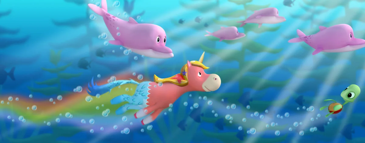 Unterwasserwelt der App Einhorn Glitzerglück